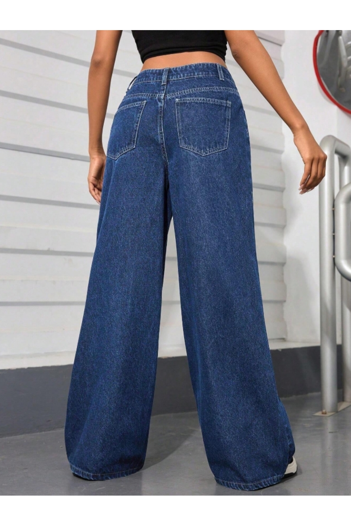 MARLİX  Baggy Salaş Cepli Bol Kesim Kot Pantolon - Görsel 4