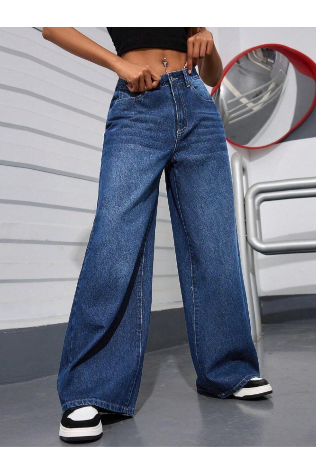 MARLİX  Baggy Salaş Cepli Bol Kesim Kot Pantolon - Görsel 6