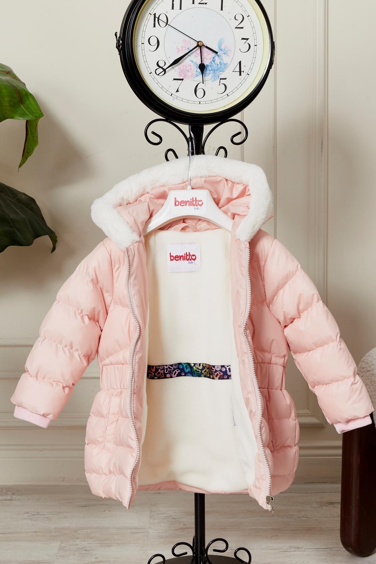 Benittokids Kız Bebek Kapüşonlu Kışlık Mont 51333 fotoğrafı 4 (önizleme)
