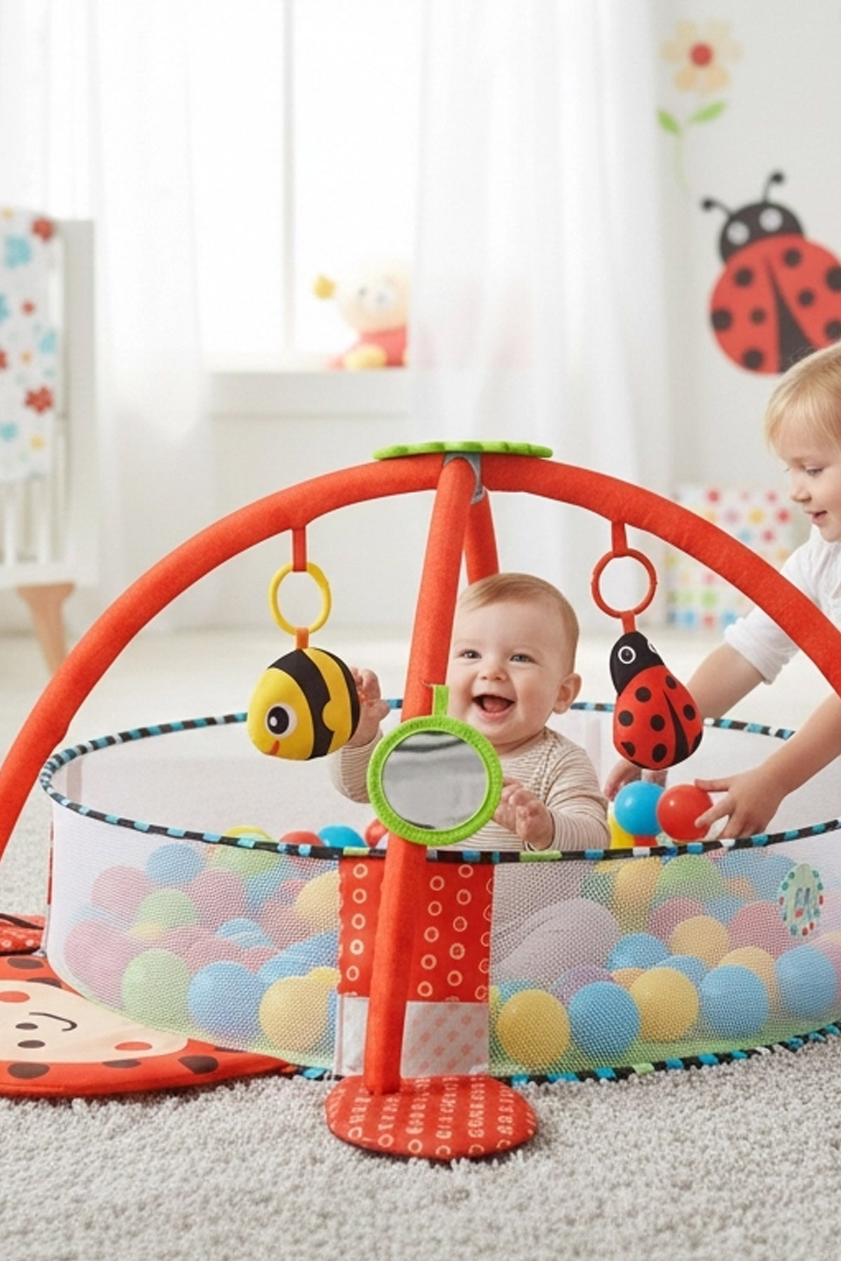 Budizzz Uğur Böceği Top Havuzuna Dönüşen Aktivite ve Oyun Halısı | 3'ü 1 Arada Aktivite Halısı fotoğrafı 4 (önizleme)