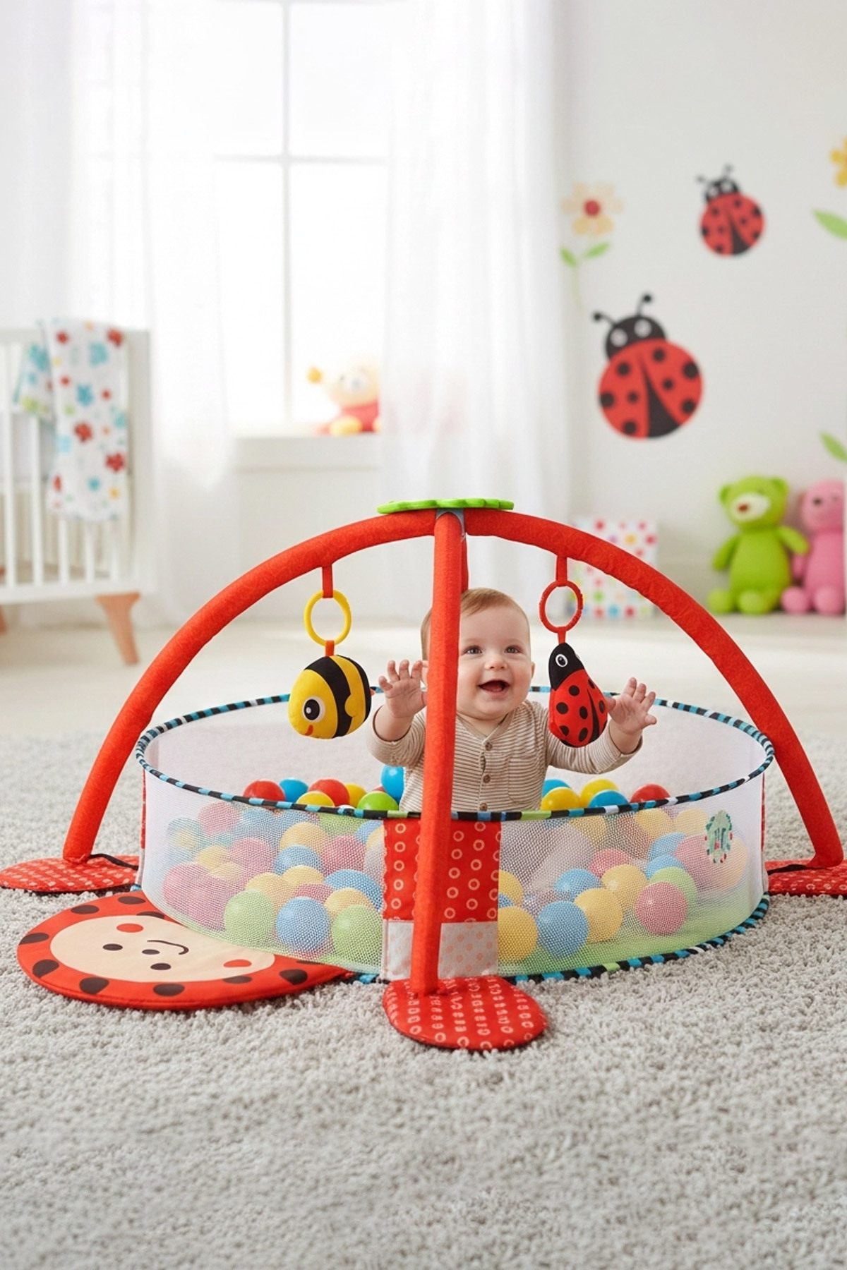 Budizzz Uğur Böceği Top Havuzuna Dönüşen Aktivite ve Oyun Halısı | 3'ü 1 Arada Aktivite Halısı fotoğrafı 7 (önizleme)