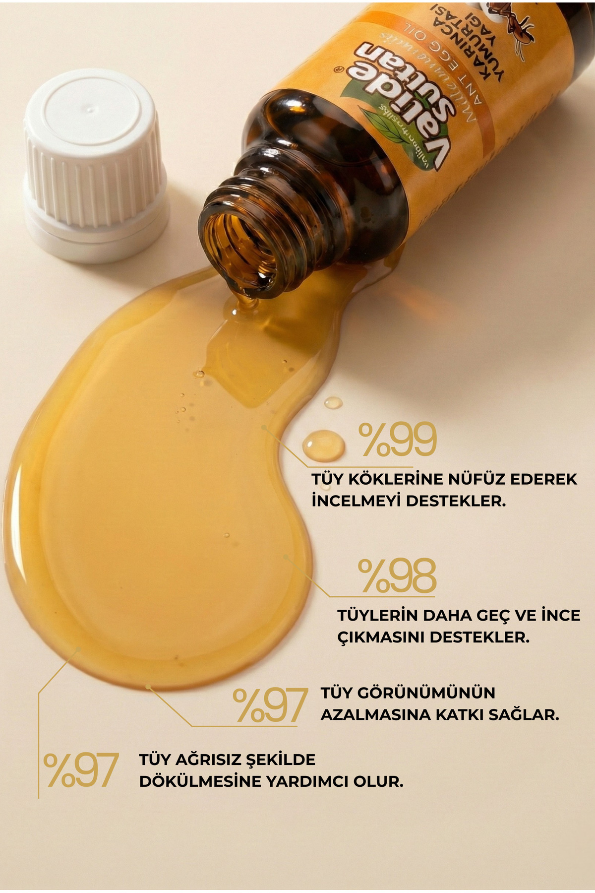 Tüy Dökücü Tüy Azaltıcı Karınca Yumurtası Yağı %100 Saf Limon Yağı Tüy — KLY1 — تصویر 6 از 8