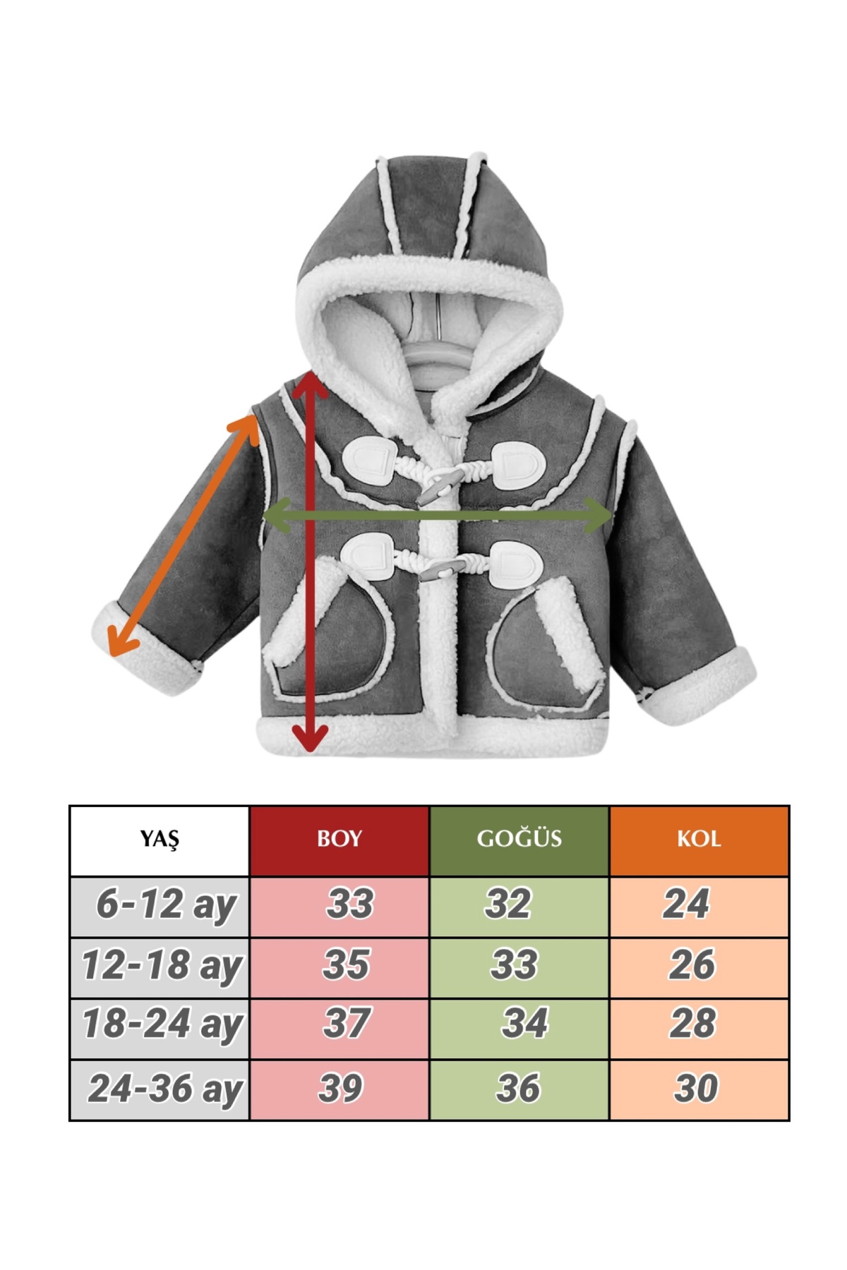 melisam.msg Bebek Kış Kapşonlu Ceket fotoğrafı 7 (önizleme)