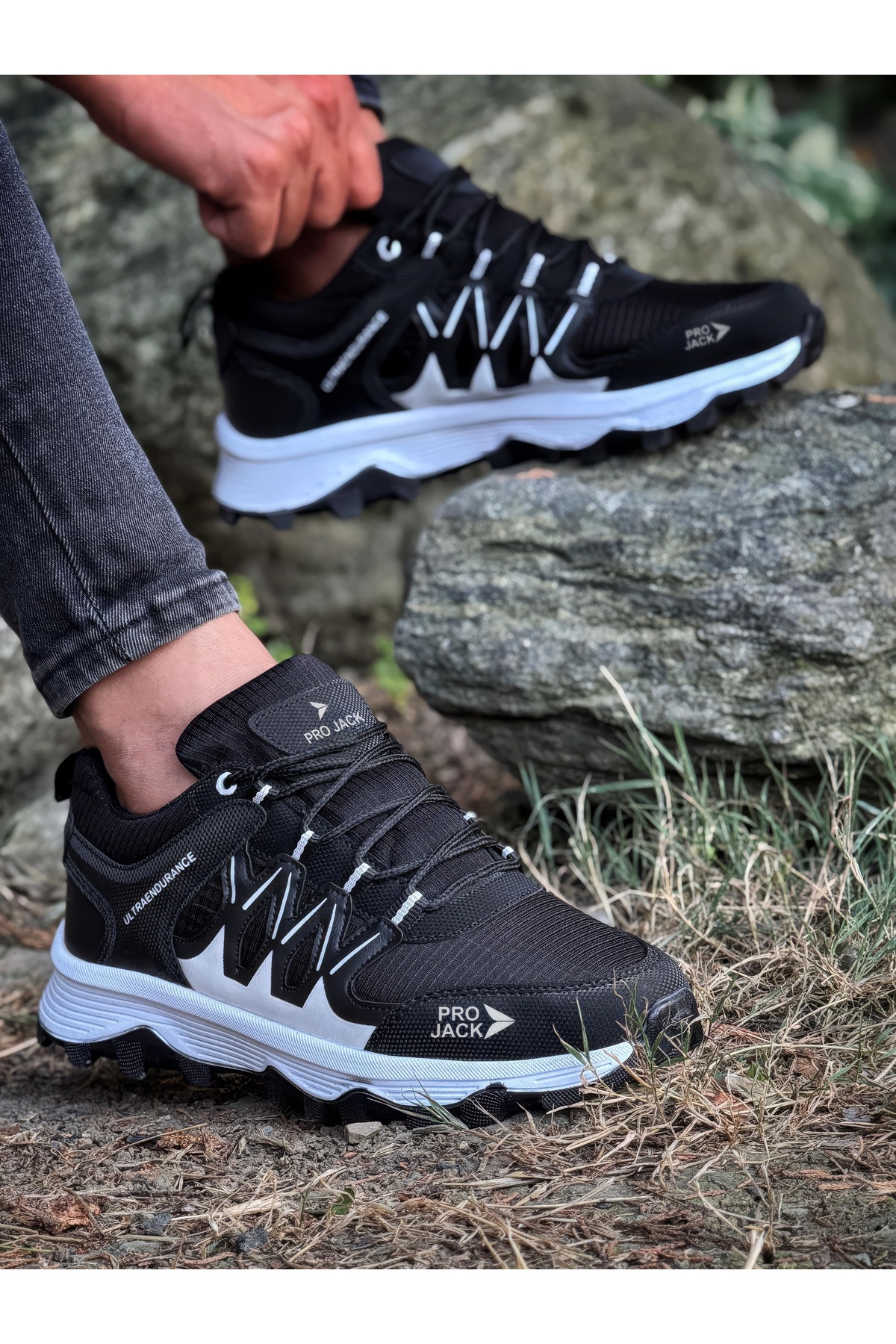 Projack  Siyah Beyaz Erkek Günlük Spor Ayakkabı Unisex - Görsel 4