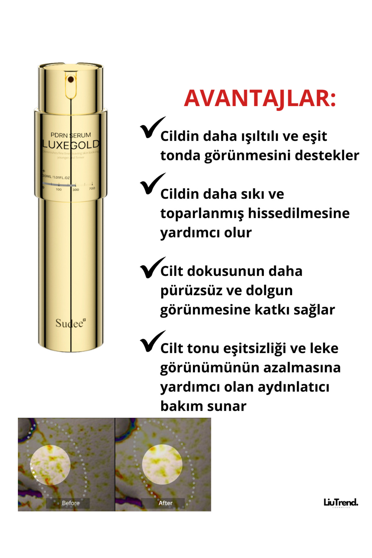 Luxegold PDRN 300 Renewal Serum (2 ml*10 adet) Altın Spiküller ve PDRN Lifting Serum — SU026 — تصویر 3 از 6
