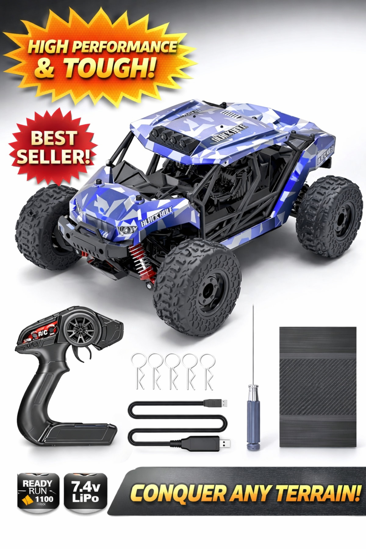 TRUST STORE ELEKTRİKLİ RC 1:16 ÖLÇEK SERVO MOTOR MEGA ARAZİ ARACI SPOR ...
