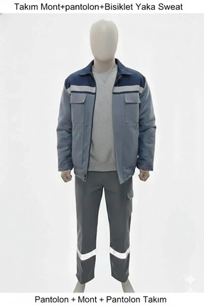 Secura İş Güvenliği Kaynakçı Takım 7*7 Mont İçi Kapitone Elyaf + 7*7 Pantolon...