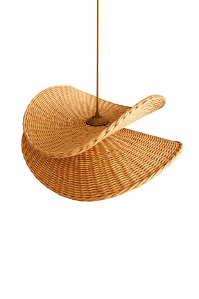 Joujou VIVIAN AVİZE 45 Cm Çap | El Yapımı Rustik Rattan Hasır Avize| Doğal İs...