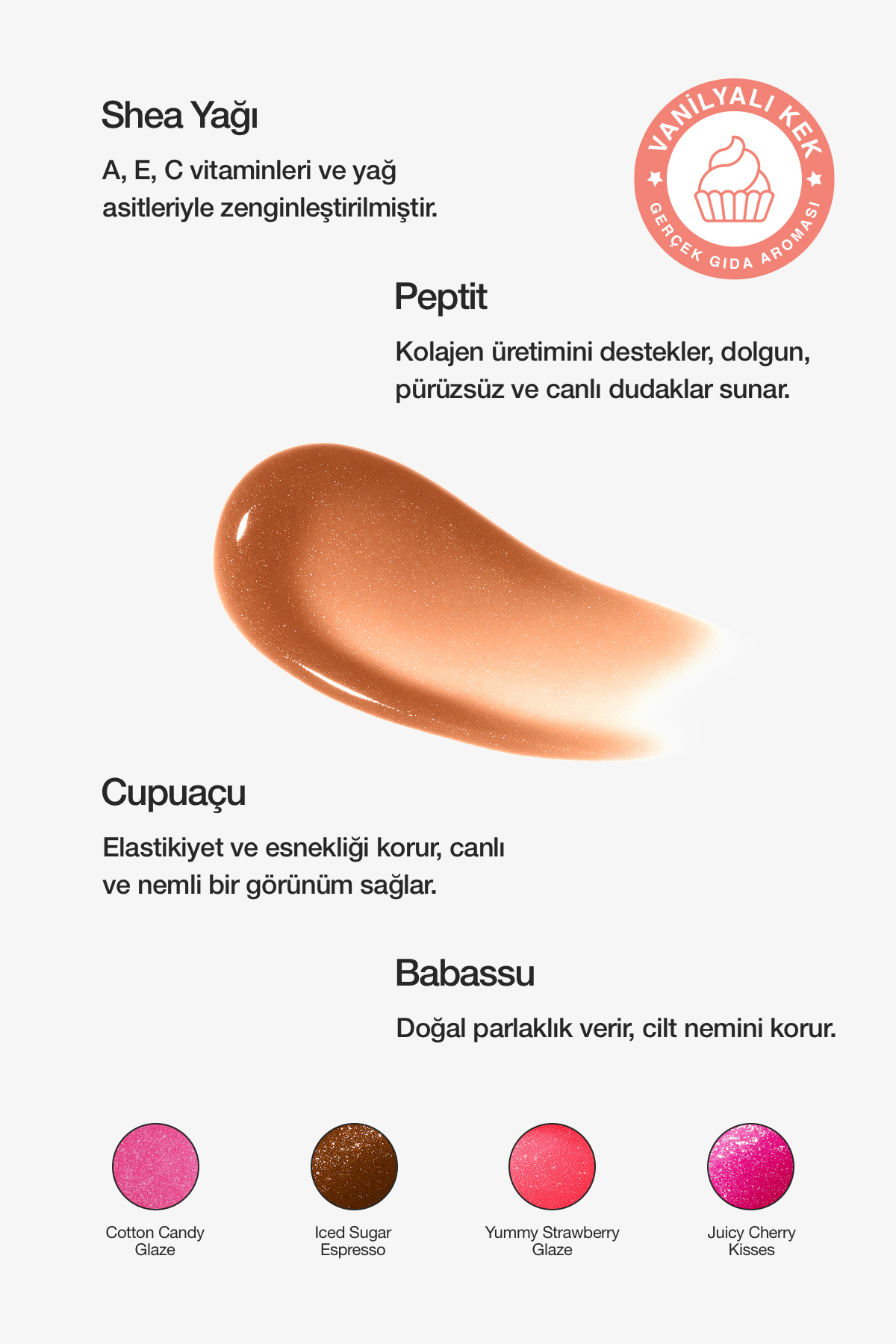 Lip Balm Ayna Seti | Dudak Nemlendirici Parlatıcı & Cep Aynası | Vanilla — بژ AynalıLipBalmSet — تصویر 3 از 6