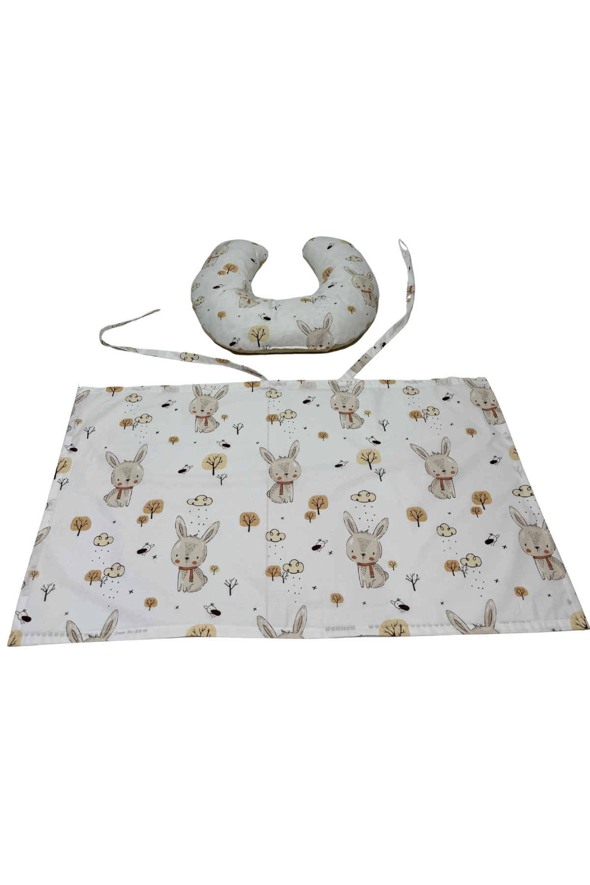 Happy Baby Dikiş Atölyesi Emzirme Yastığı Emzirme Önlüğü Emzirme Örtüsü Pamuklu Kumaş Yenidoğan Bebek Ürünleri fotoğrafı 3 (önizleme)