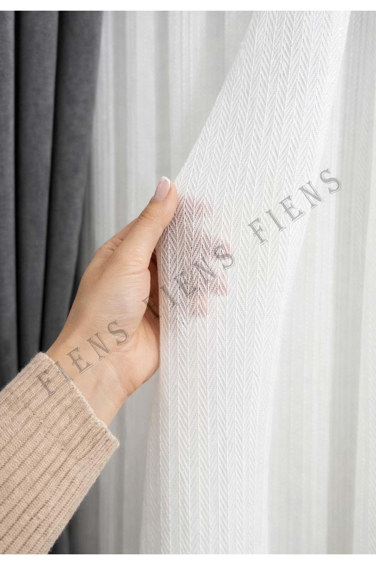 Balıksırtı Atlantis Dökümlü Bambu 1/3 Orjinal Sık Pileli Tül Perde Ütüİstemez | En Çok Tercih Edilen