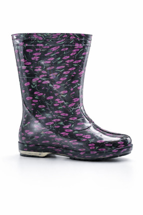 fafatara Mor Çiçekli Su Geçirmez Kaymaz Taban Günlük Yağmur ve Bahçe Çizmesi