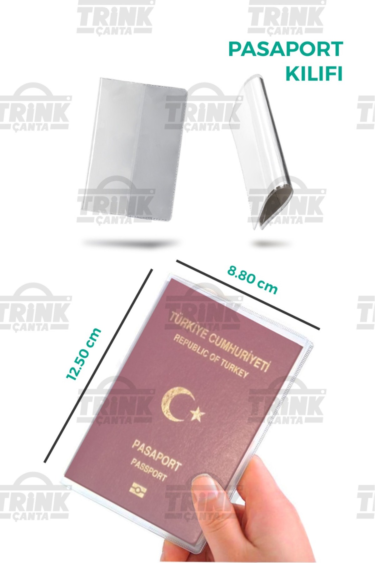 Trink ÇANTA Şeffaf Su Geçirmez Pasaport Koruma Kabı Pasaport Kılıfı Yüksek Kalite Pvc