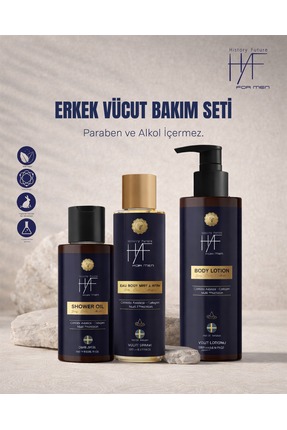 history future Erkek 3'lü Vücut Bakım Seti:temizleyici Duş Jeli Canlandırıcı ...