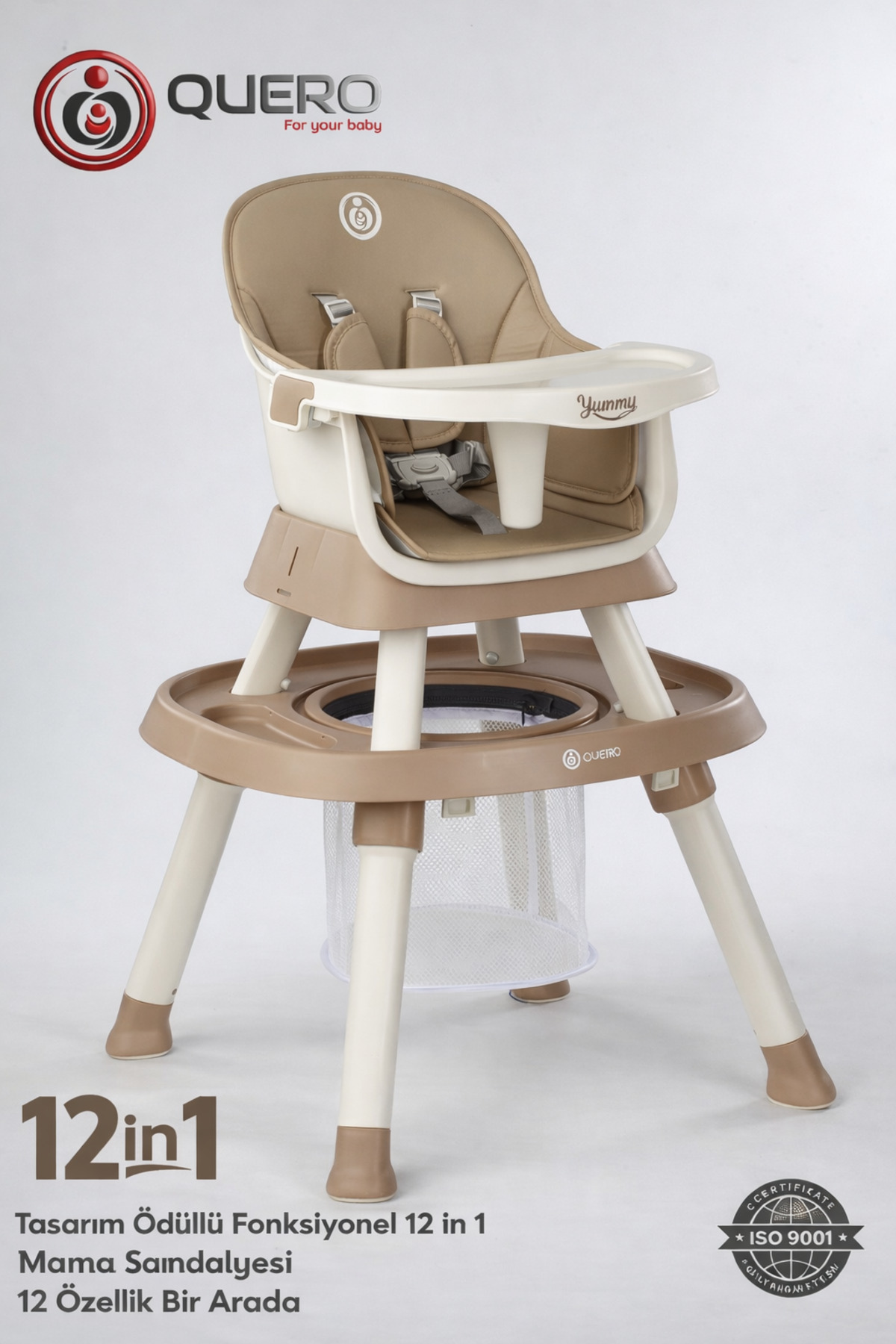 Quero Yummy 12in1 Mama Sandalyesi 12 Özellik Portatif Çalışma, Oyun Masalı Çok Fonksiyonlu Mama Sandalyesi fotoğrafı 2 (önizleme)