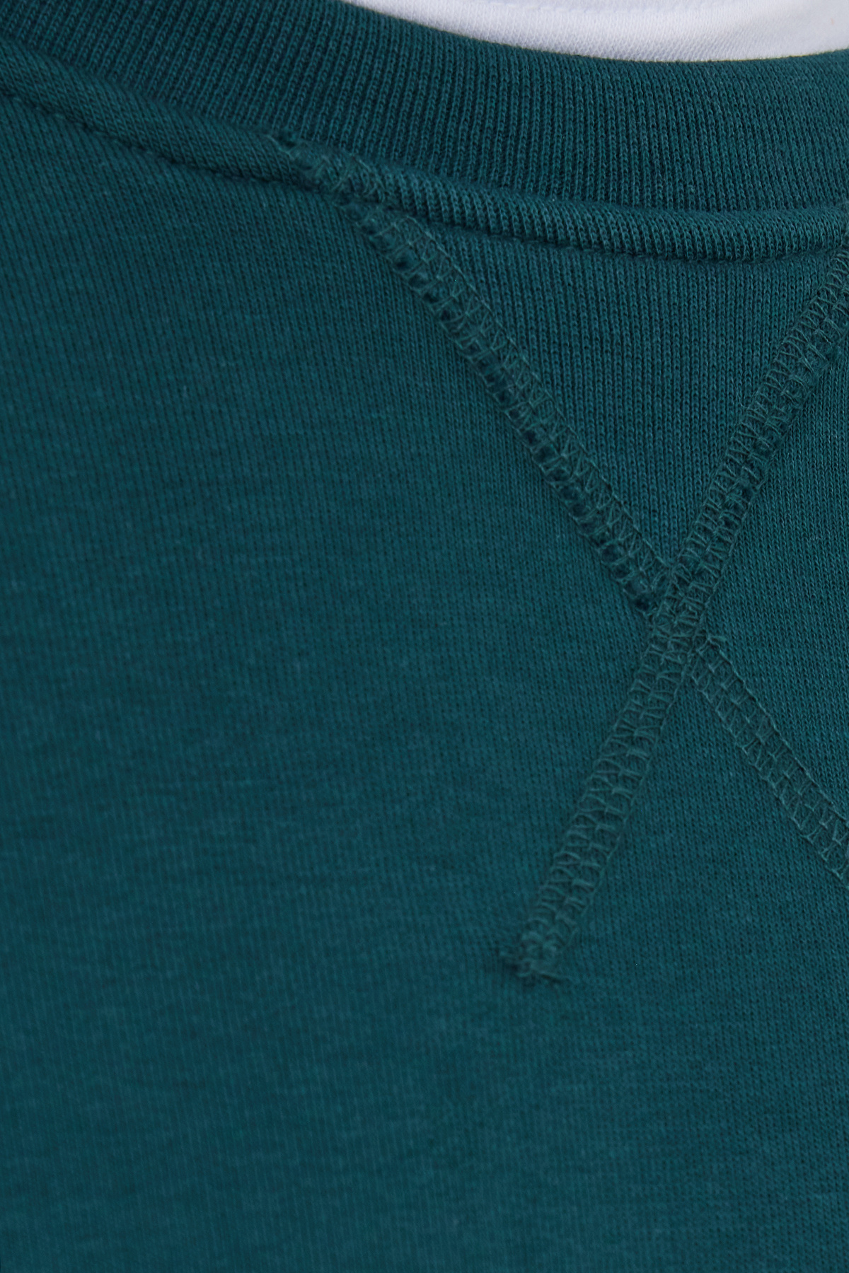 Unisex Relax Fit Rahat Kesim %100 Pamuk 3 İplik Basic Yeşil Bisiklet Yaka Sweatshirt — سبز SW230001-01 — تصویر 6 از 7