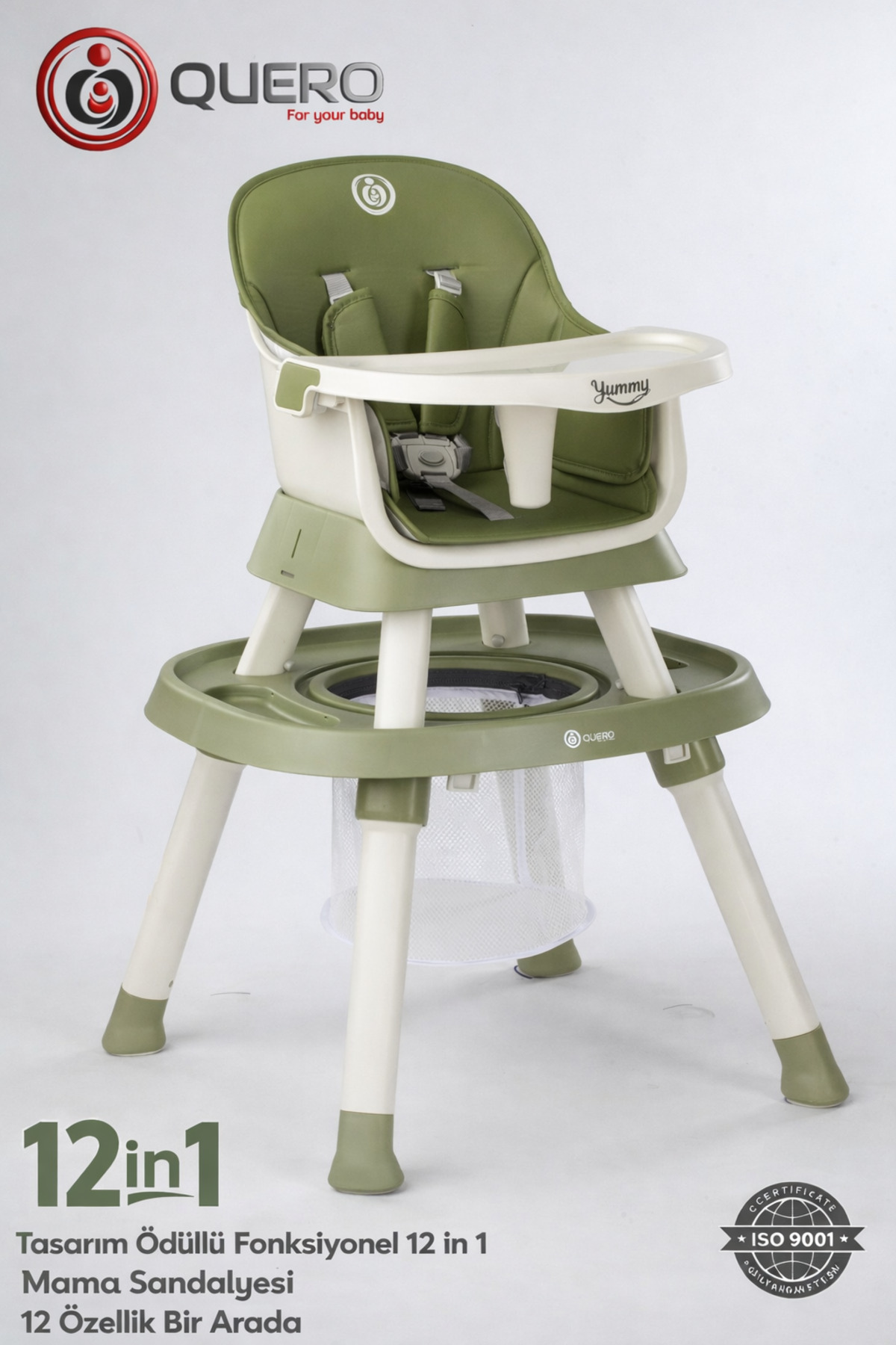 Quero Yummy 12in1 Mama Sandalyesi 12 Özellik Portatif Çalışma, Oyun Masalı Çok Fonksiyonlu Mama Sandalyesi fotoğrafı 2 (önizleme)