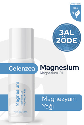 Celenzea Saf Magnezyum Yağı Rollon Doğal Bitkisel Masaj Yağı Magnesium Oil Ro...