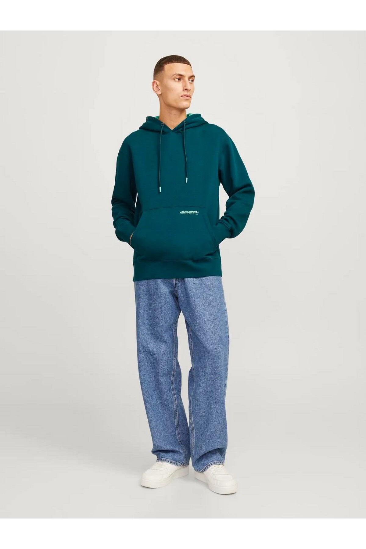 سویشرت کلاه‌دار مردانه جک اند جونز - استایل کژوال مینیمالیستی جک اند جونز سویشرت Jack & Jones
