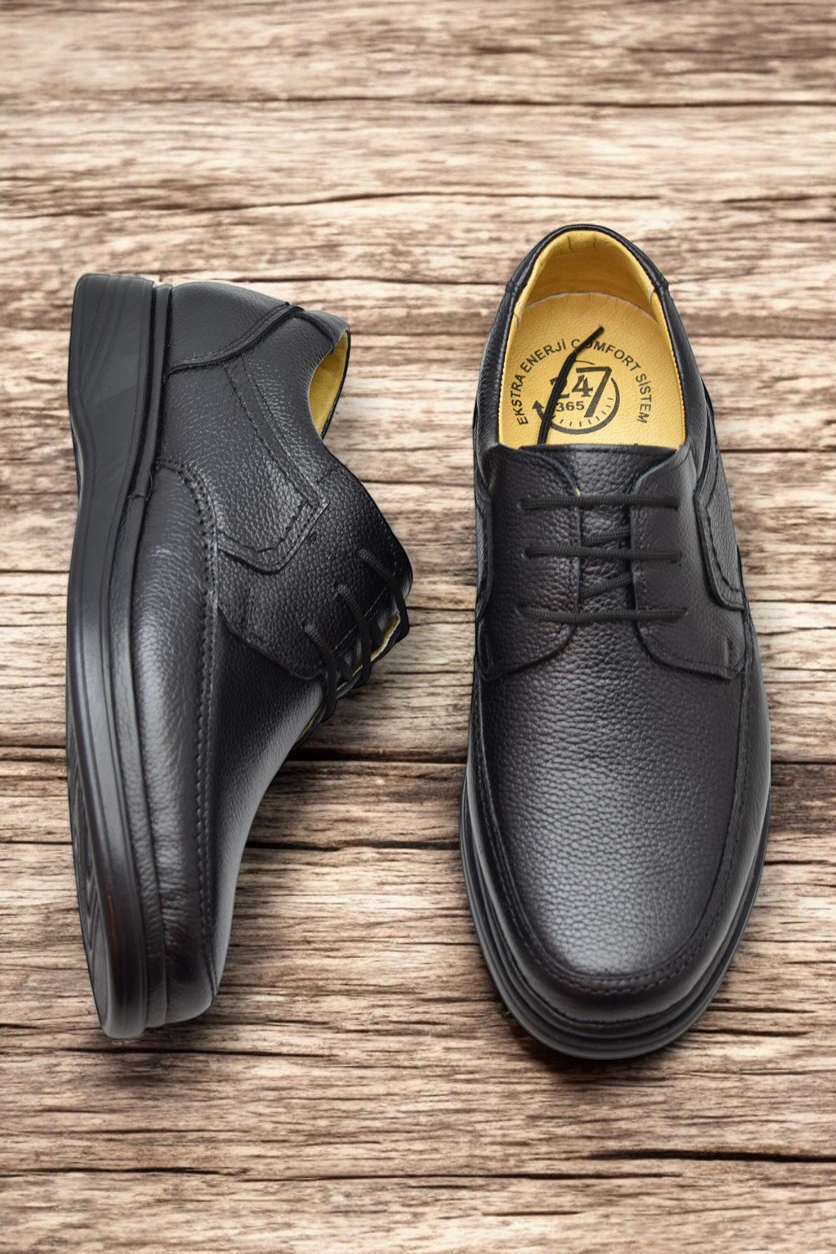 ISPARTALILAR  TAB8050 Ortopedik Taban Hakiki Deri Erkek Ayakkabı Mevsimlik Baba Ayakkabısı - Görsel 4