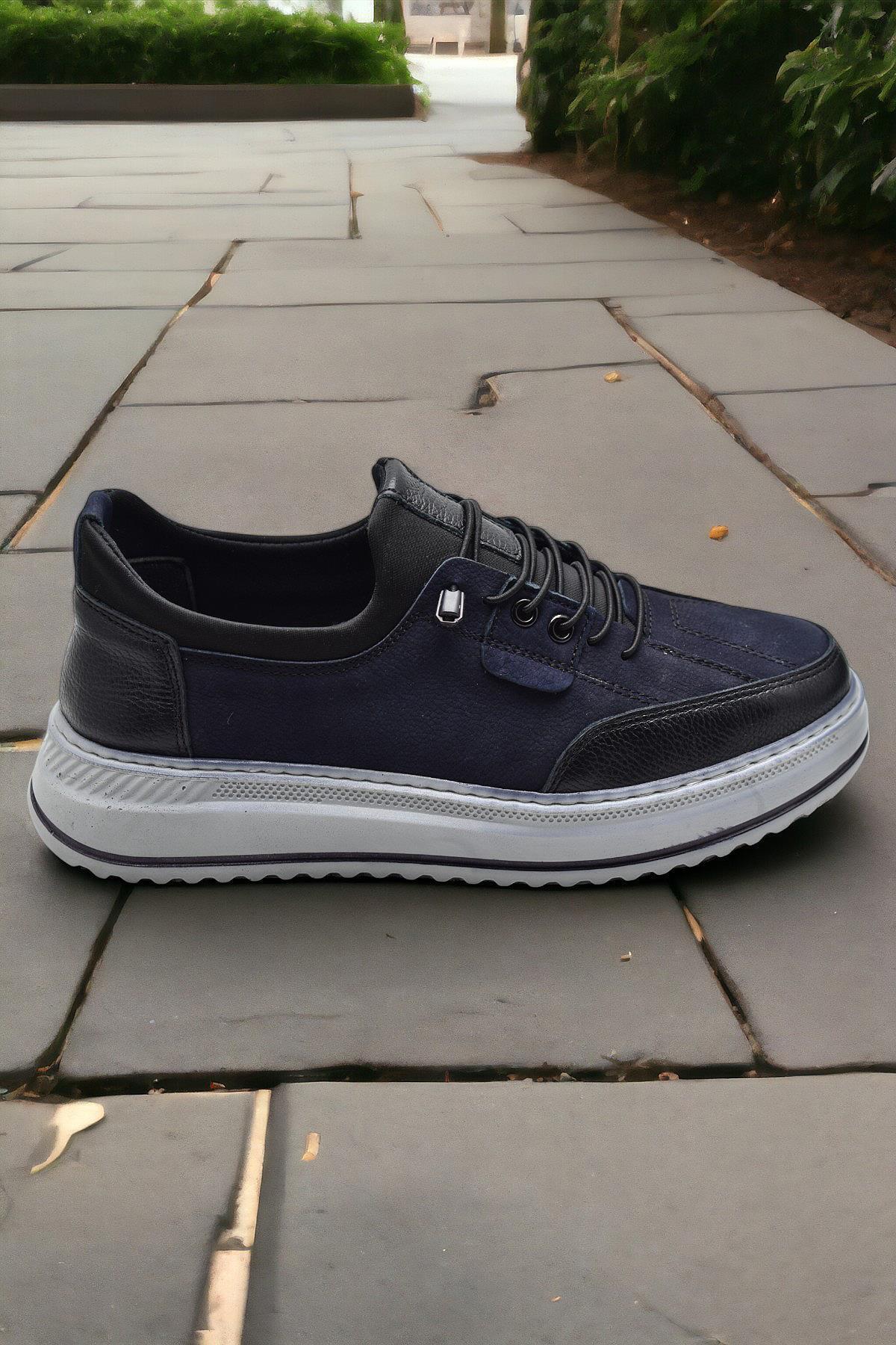 ISPARTALILAR  TAB550 Topuk Jelli Ortopedik Taban Hakiki Deri Erkek Ayakkabı Casual Günlük Erkek Ayakkabı POLİ Hafi - Görsel 3