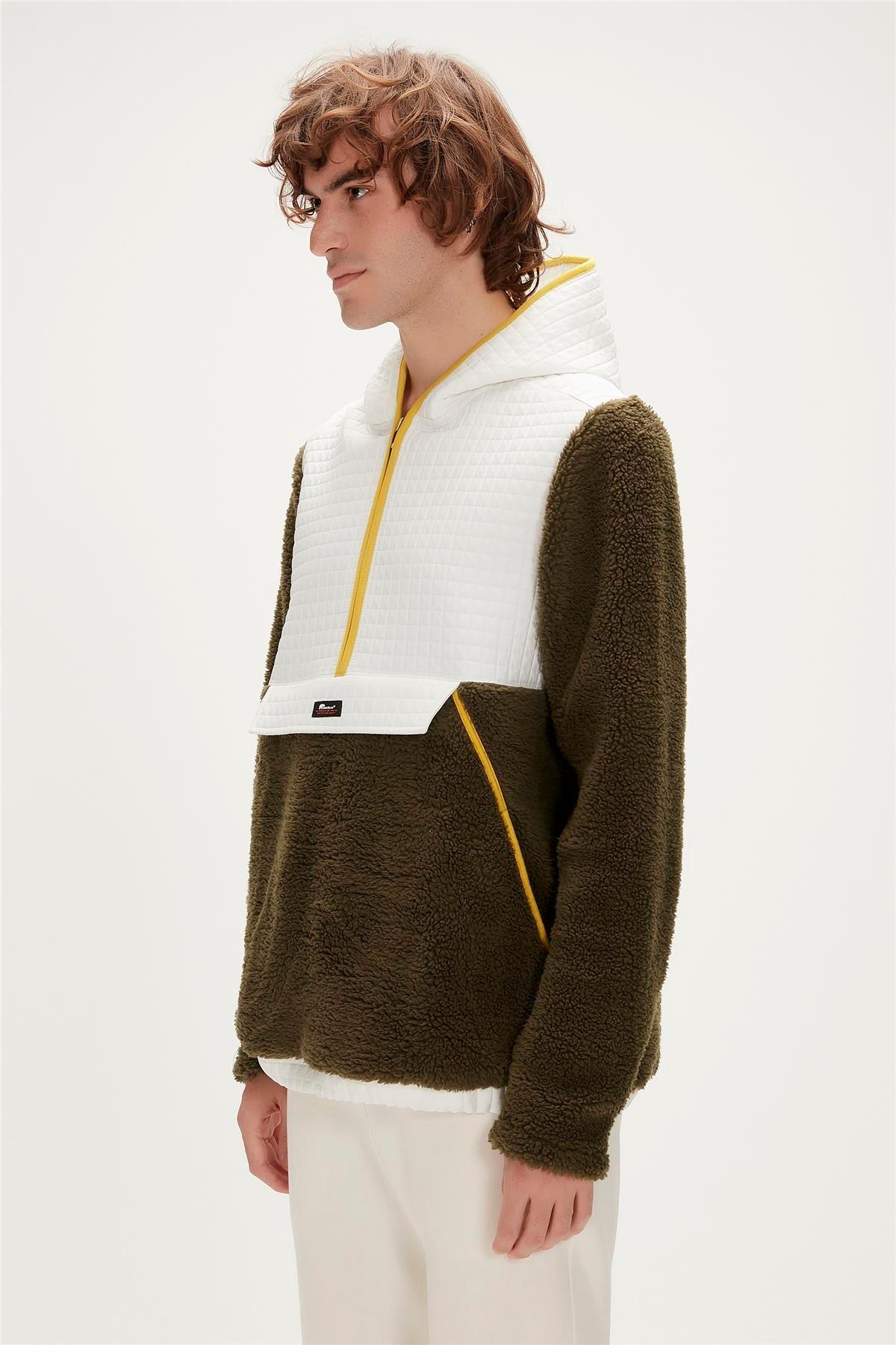 Leonard Half-Zip Plush Jacket Erkek Polar Sweatshirt 23.02.29.007KHAKI — خاکی — تصویر 3 از 7