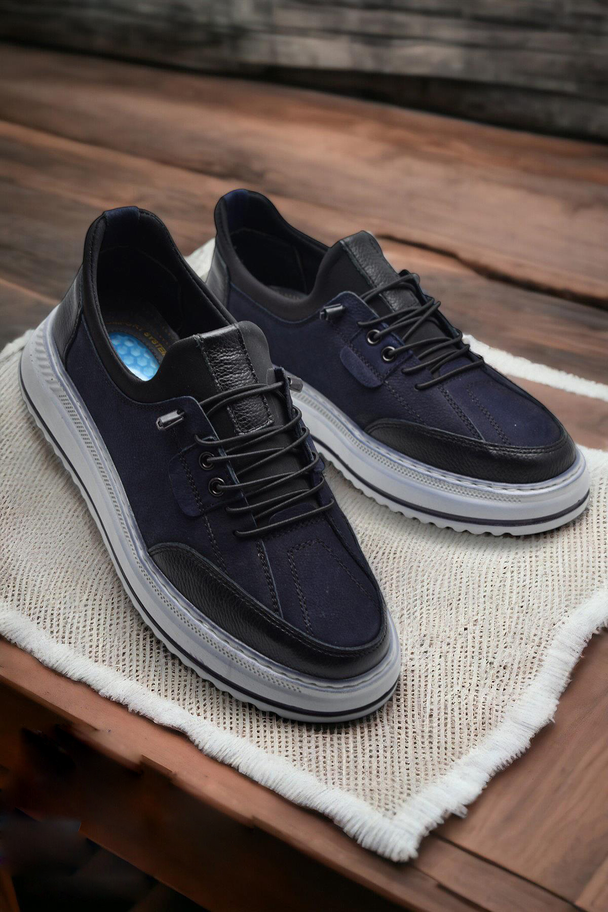 ISPARTALILAR  TAB550 Topuk Jelli Ortopedik Taban Hakiki Deri Erkek Ayakkabı Casual Günlük Erkek Ayakkabı POLİ Hafi