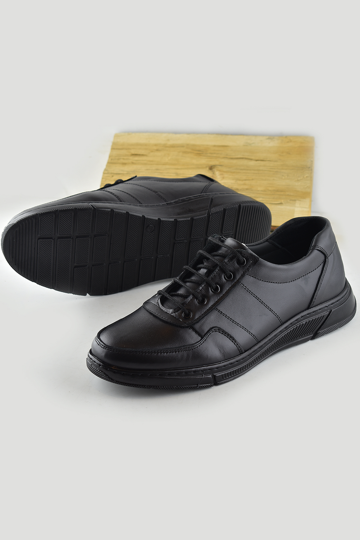 ISPARTALILAR  TAB502 Ortopedik Topuk Masajlı Hakiki Deri Kışlık Erkek Ayakkabı Bağcıklı - Görsel 2