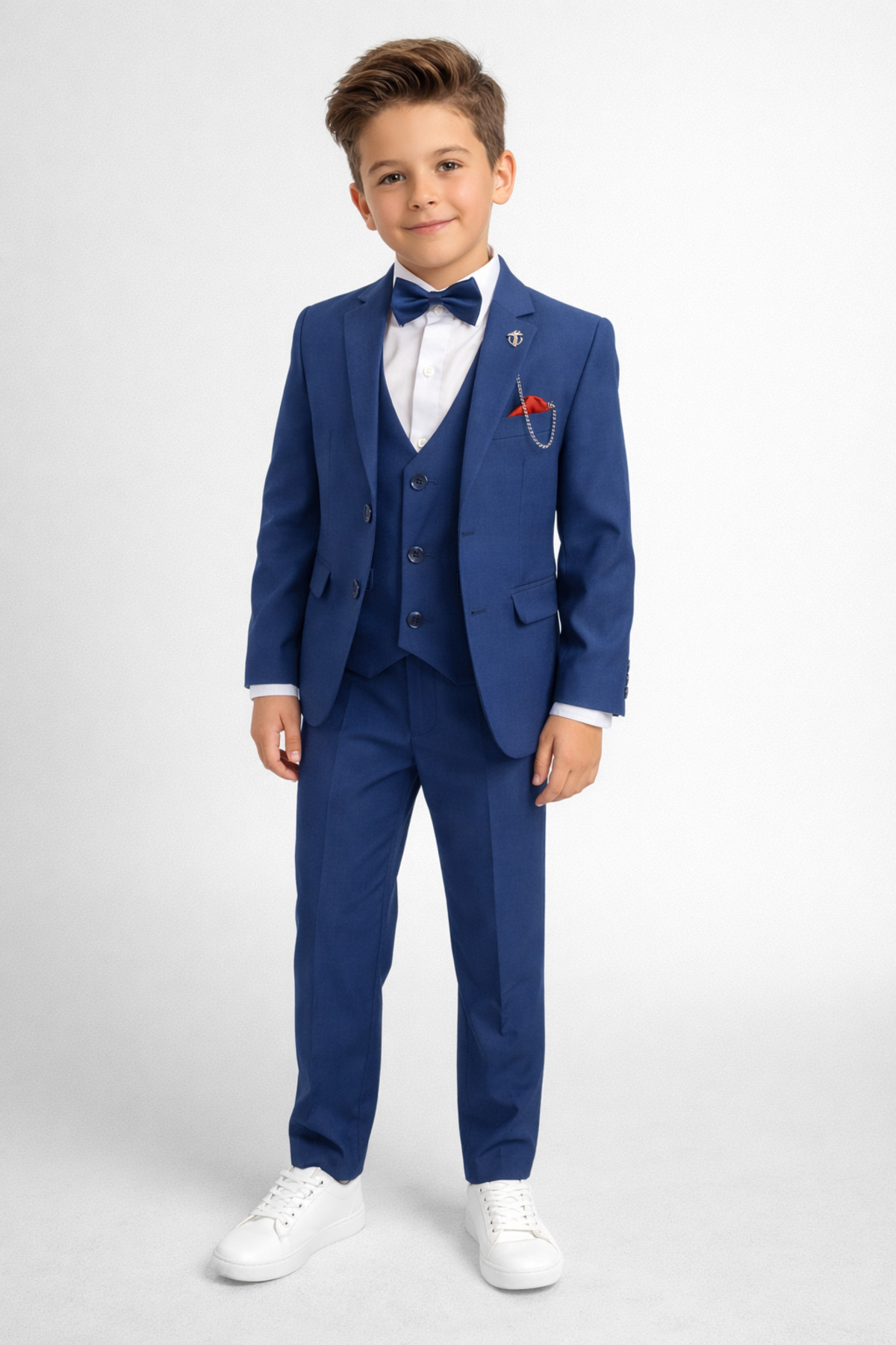 HAYTA Çocuk Takim Elbise Yelekli Gömlekli Set 9/12ay -14yaş Indigo fotoğrafı 5 (önizleme)