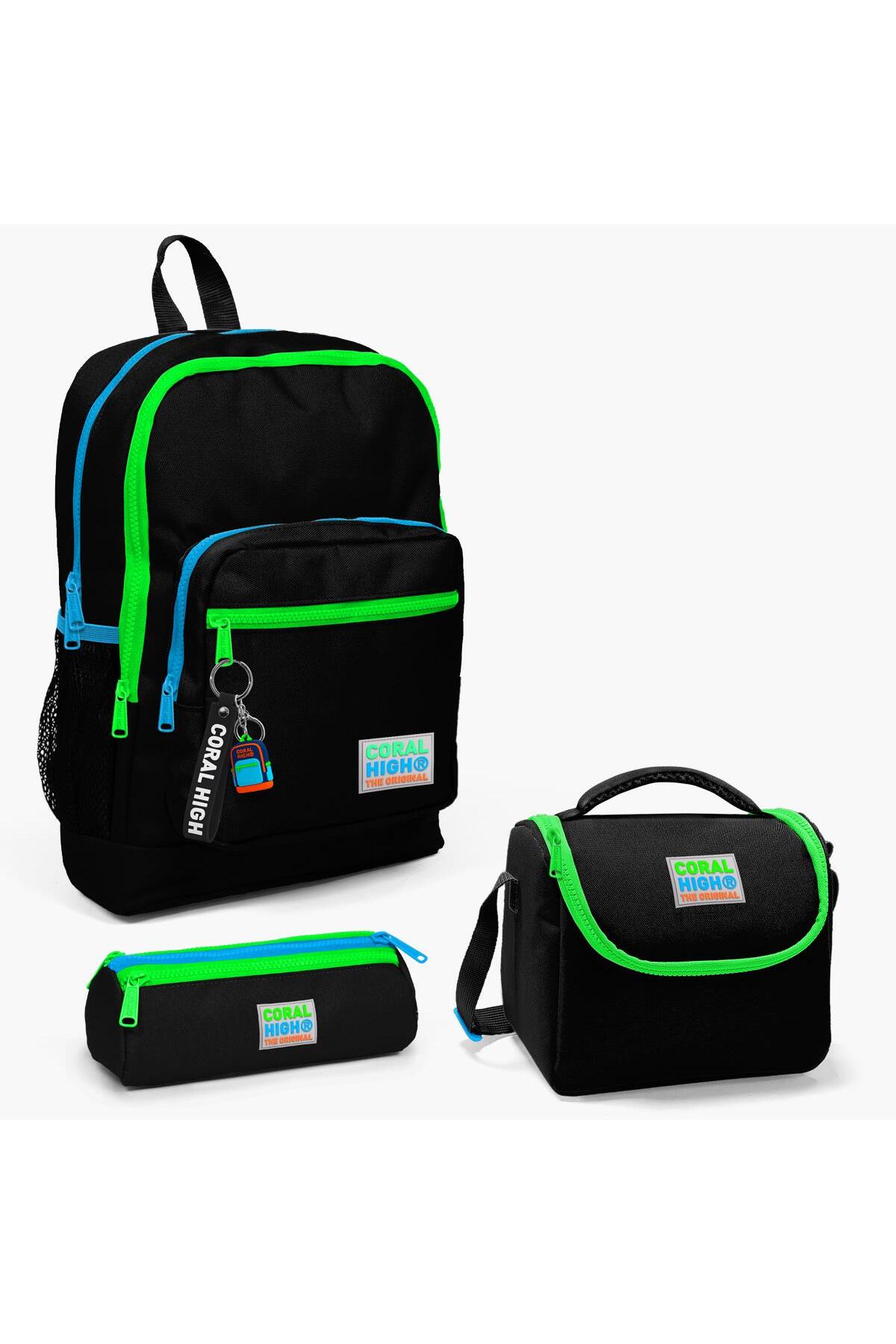 Kids Black 3-Piece School Bag Set SET0123717