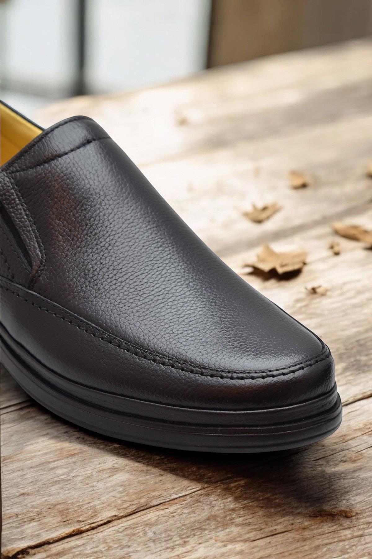 ISPARTALILAR  TAB8050 Ortopedik Taban Hakiki Deri Erkek Ayakkabı Mevsimlik Baba Ayakkabısı - Görsel 6