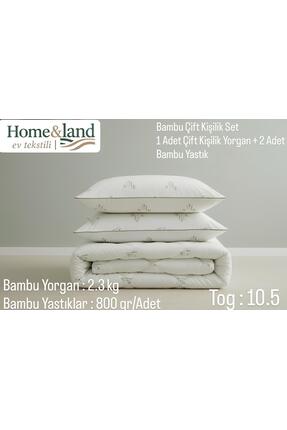 home&lands Bambu Çift Kişilik Yorgan + 2 Adet Bambu Yastık Seti