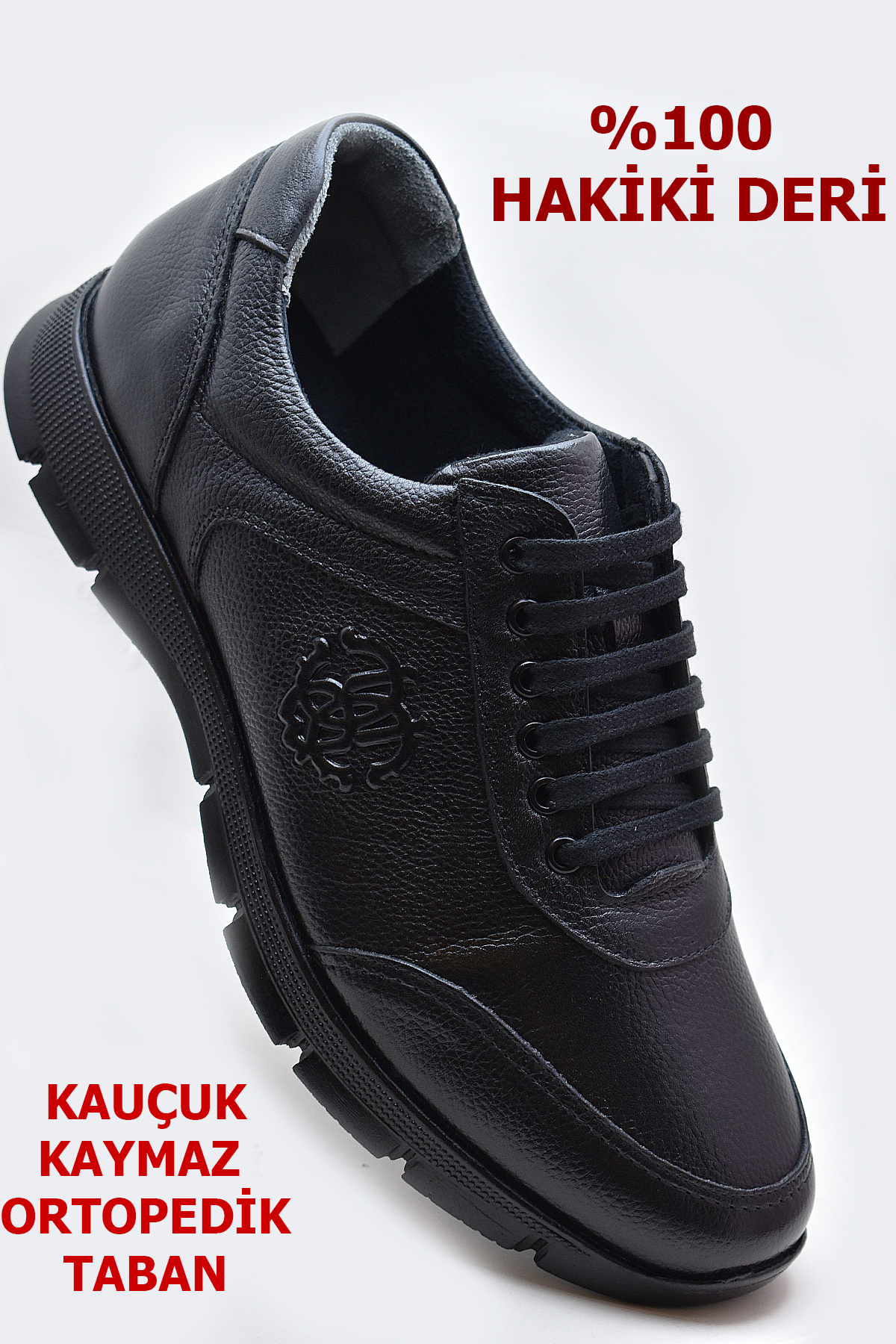 ISPARTALILAR  TAB405 Tam Ortopedik Kauçuk Kaymaz Taban Hakiki Deri Kışlık Erkek Ayakkabı