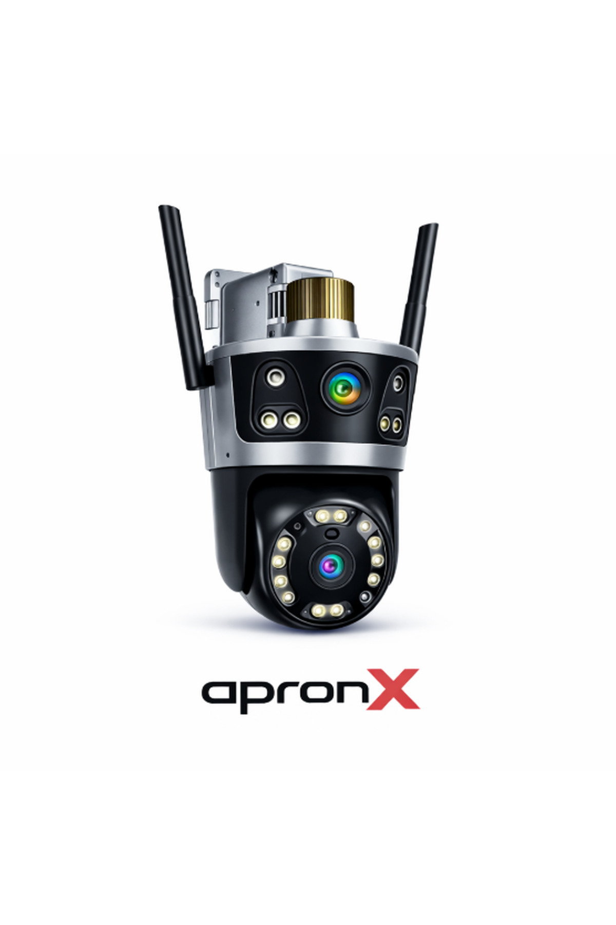 APRONX apx-wpg262 6Mp 3.6mm Çift Kamera 21 Led Wifi PTZ Kamera