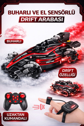 YILDIRIM OYUNCAK Uzaktan Kumandalı Bilek Sensörlü Buhar Atabilen Led Işıklı D...