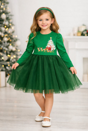 PALMERO ELBİSE YILBAŞI TEMALI KIZ ÇOCUK PRENSES TÜTÜLÜ ETEK