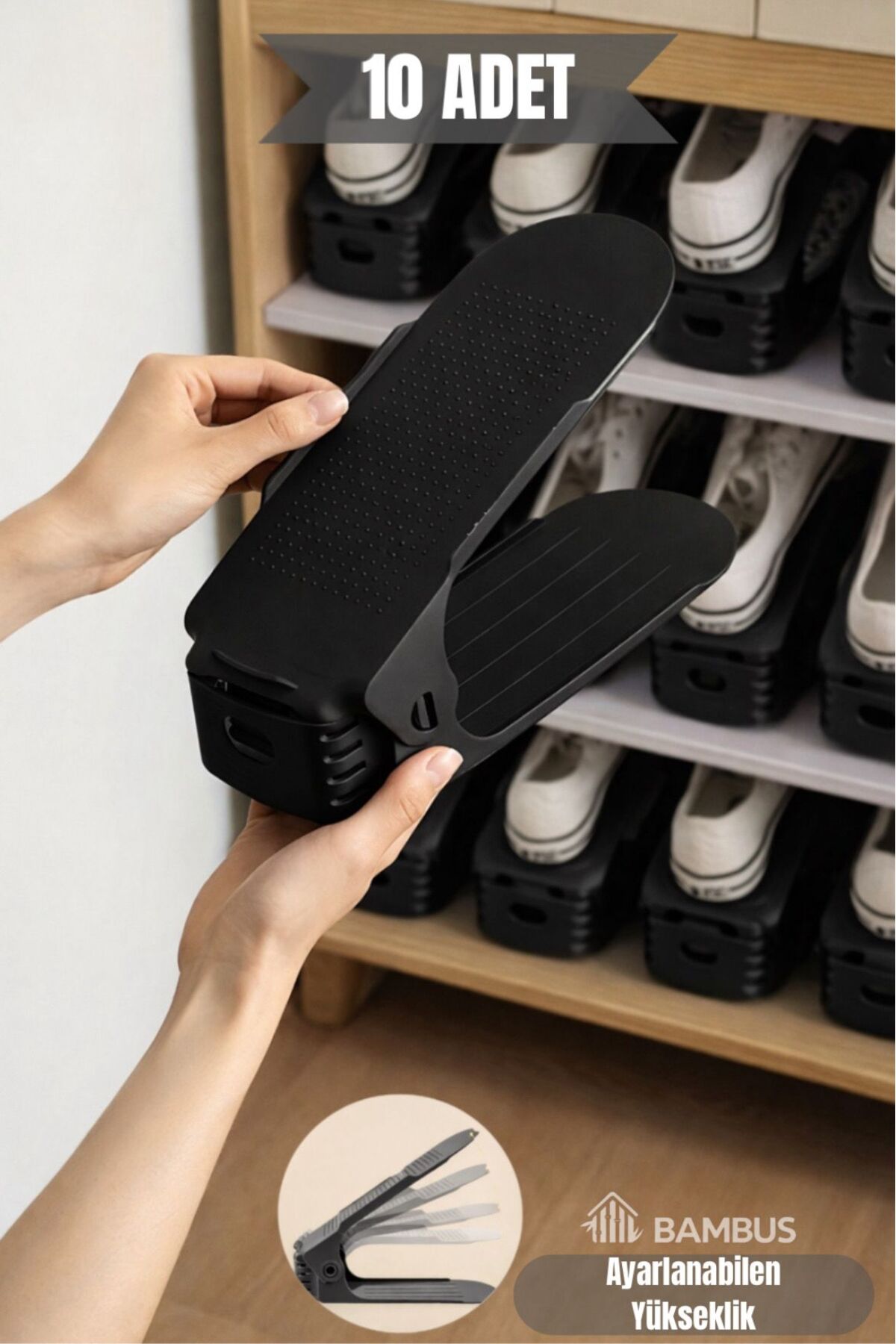 10 Pieces Single Shoe Ramp Shoe Organizer Organizer