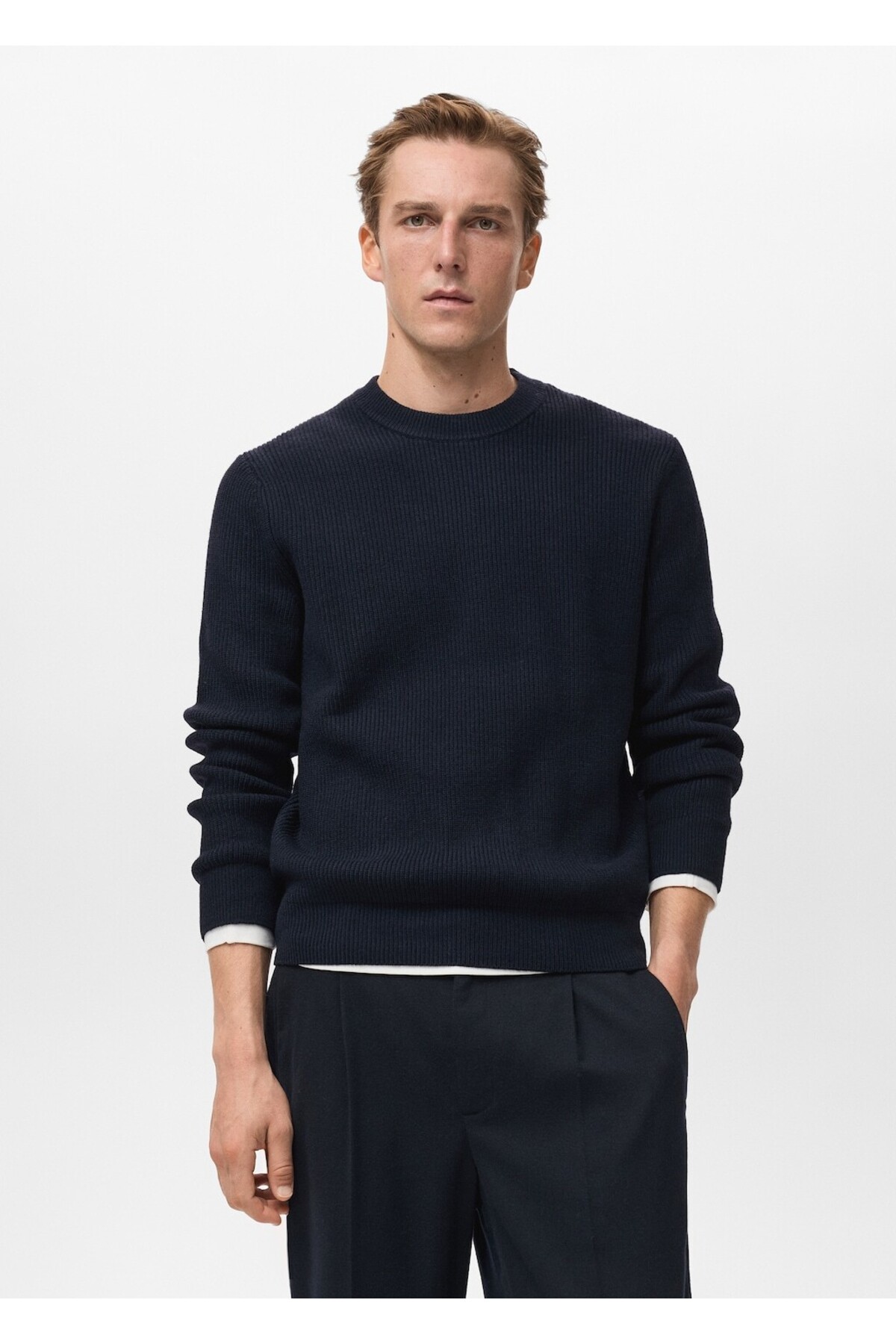 مانگو ژاکت بافتنی آجدار