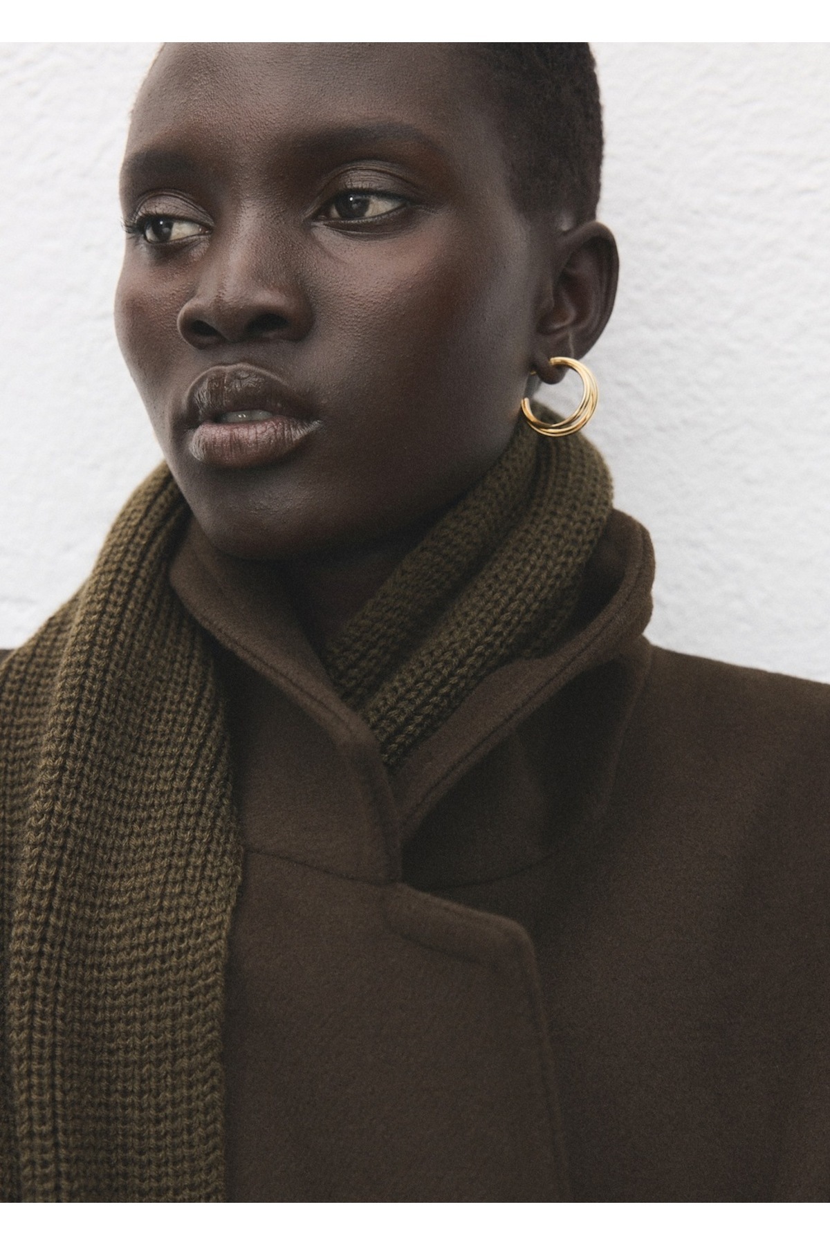 MANGO  Kruvaze yün palto - Görsel 6