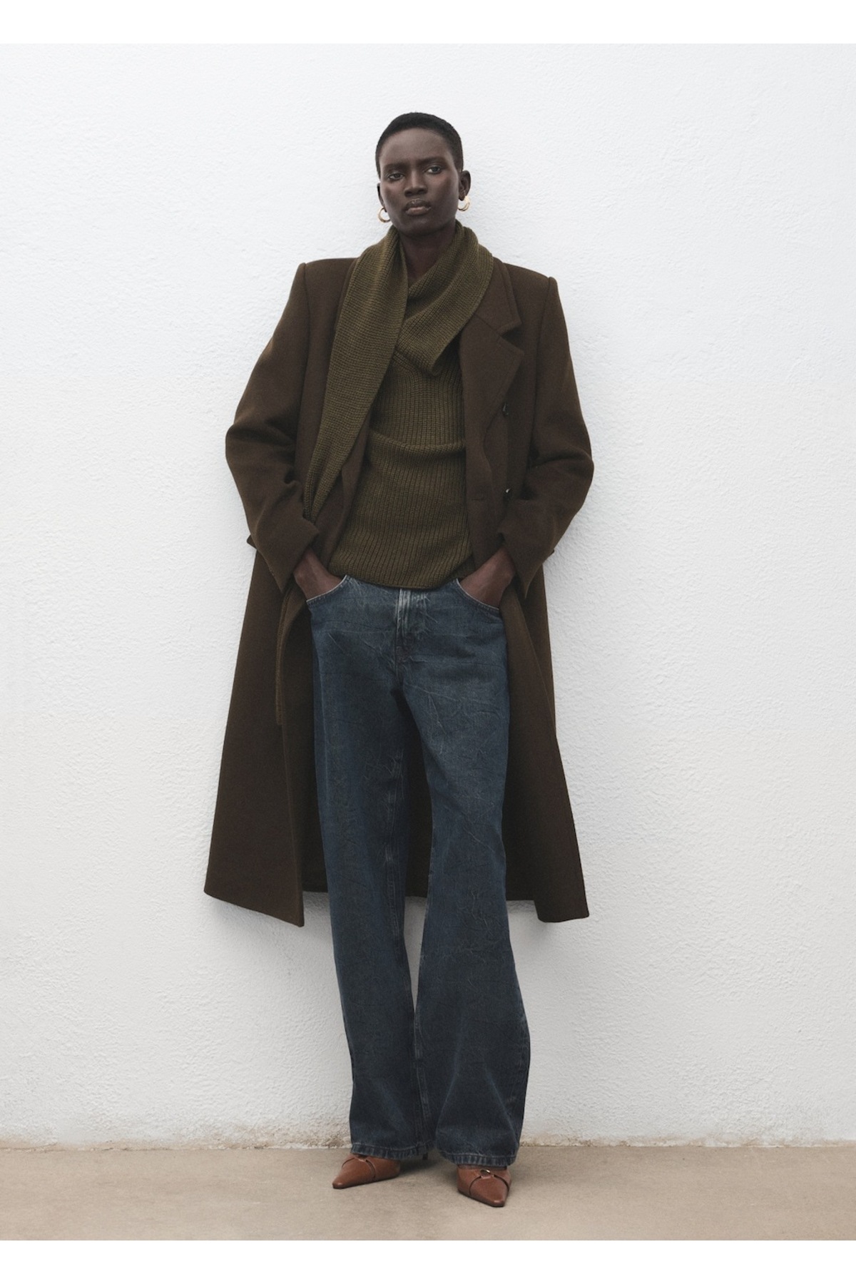 MANGO  Kruvaze yün palto - Görsel 2