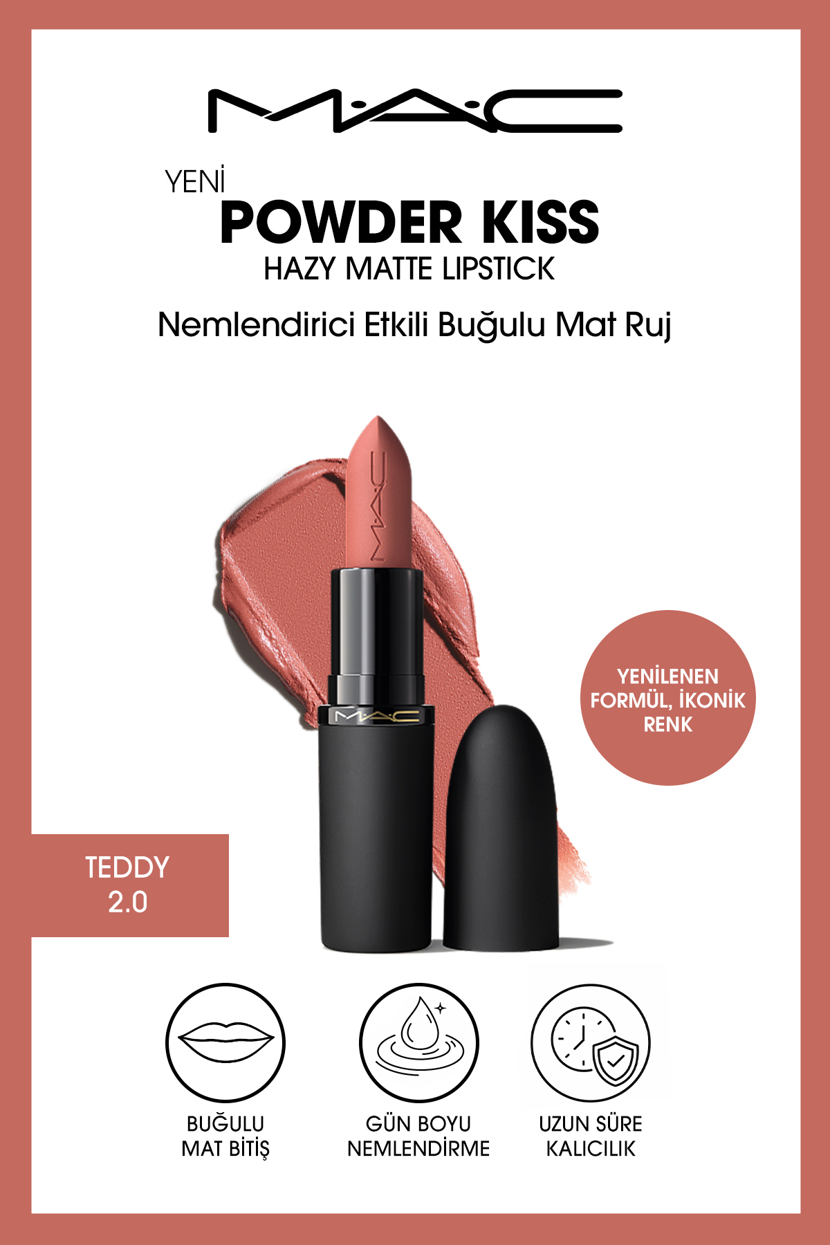 Mac Powder Kiss Hazy Matte Lipstick Nemlendirici Etkili Buğulu Mat Ruj - Teddy 2.0 - Fiyatı, Yorumları