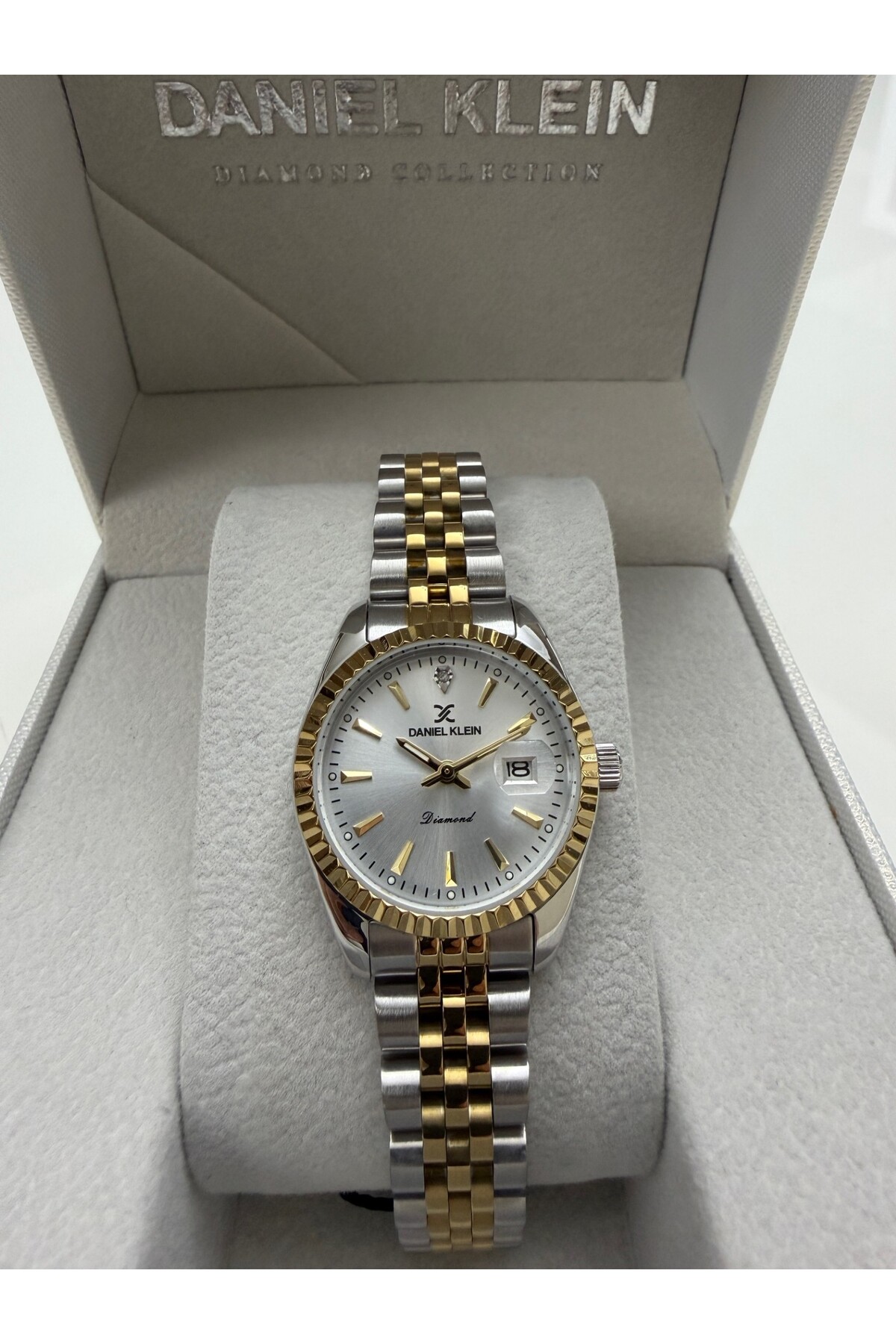 Daniel Klein  Rolex Dizayn Pırlanta Taşlı Özel Diamond Serisi Küçük Kasalı (28 MM) Jubile Kordon Kadın Kol Saati - Görsel 6