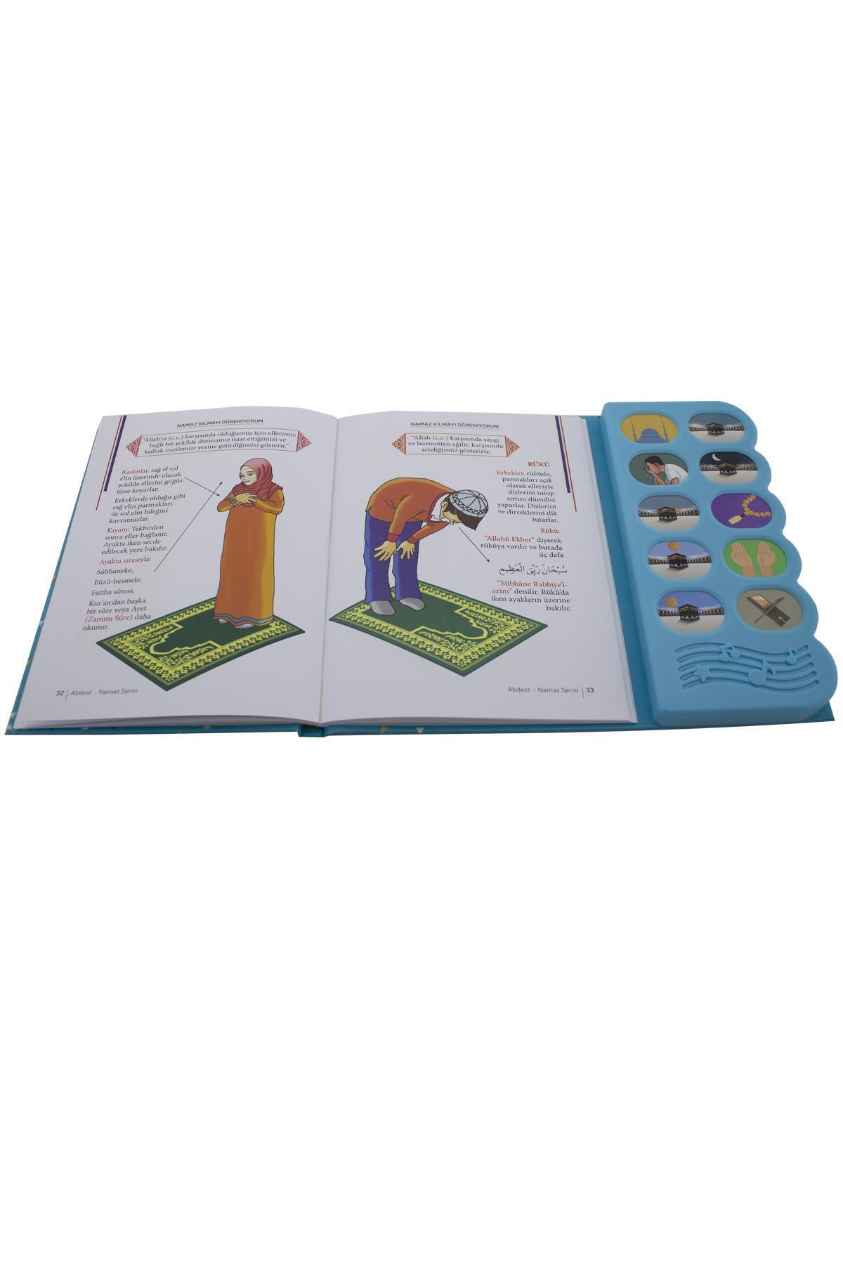 BAYSEM Pusulalı Kıbleyi Gösteren Sesli Namaz Öğreten Cihaz Resimli Kitap Seti Mavi fotoğrafı 3 (önizleme)