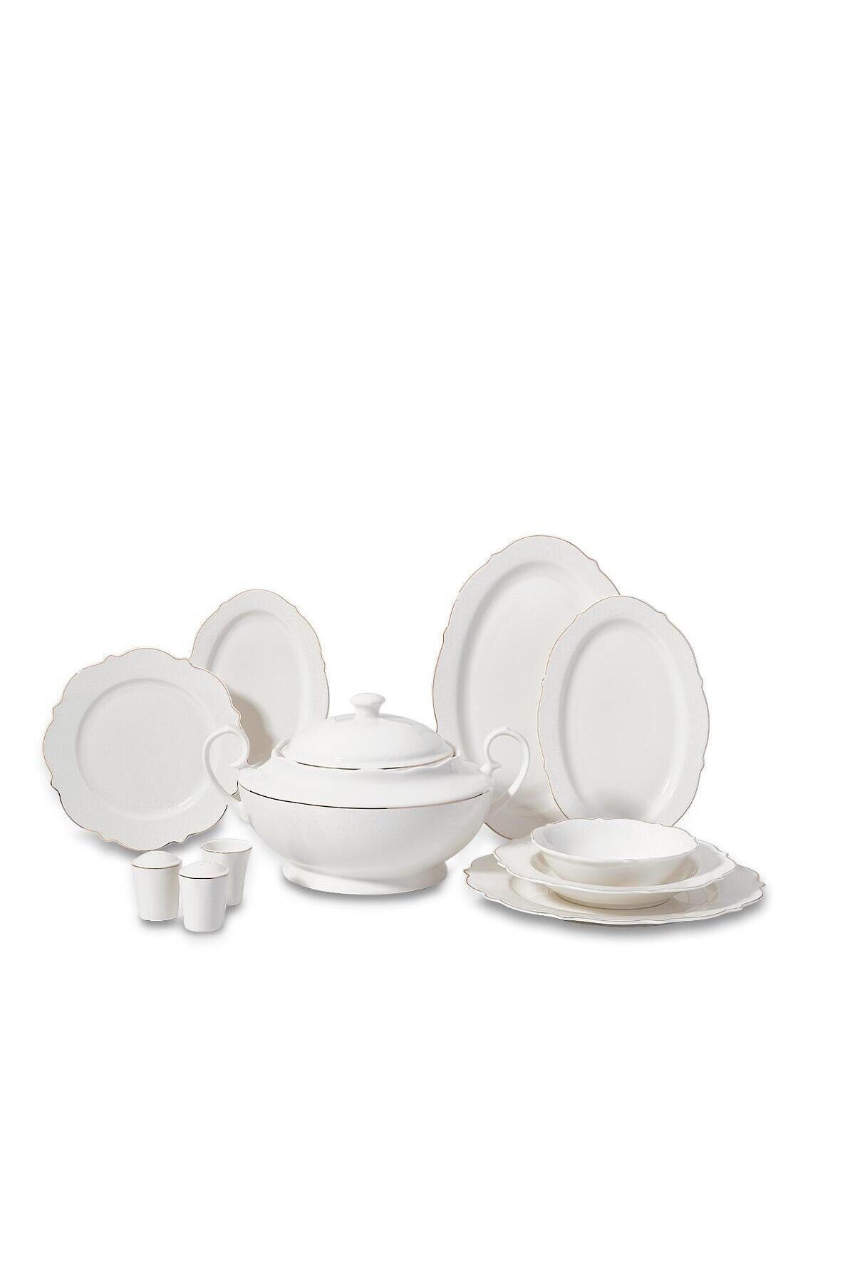 Eliza Collection 60-Piece Gold Round Dinnerware A8241