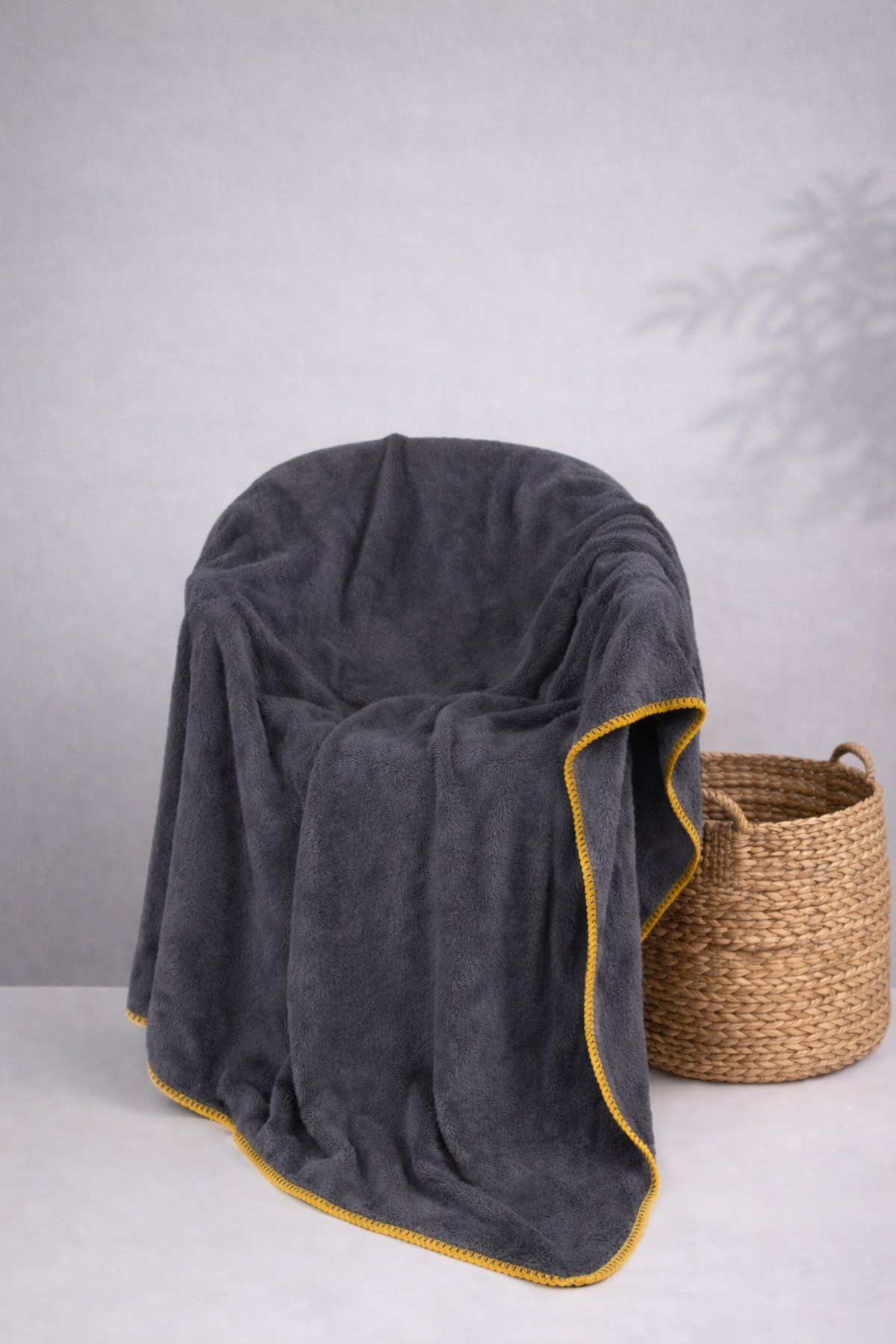 Foggy Single Wellsoft Plush Tv Blanket Shepherd Stitch 120x170cm