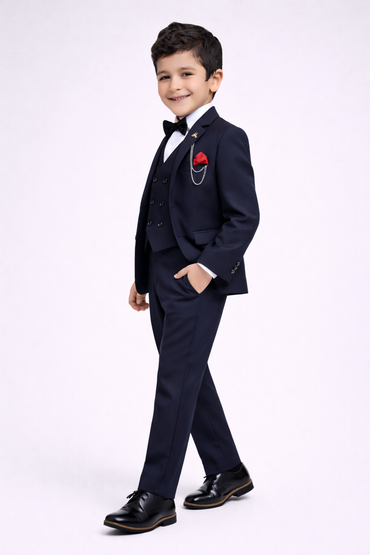 HAYTA Çocuk Takım Elbise Yelekli Gömlekli Set 9/12ay -14yaş Lacivert fotoğrafı 5 (önizleme)