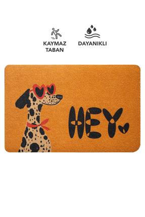 Cotto Home CocoJoy PJ009A Hey Köpek Desenli Kalın Kaymaz Taban Nem Alıcı Şık ...