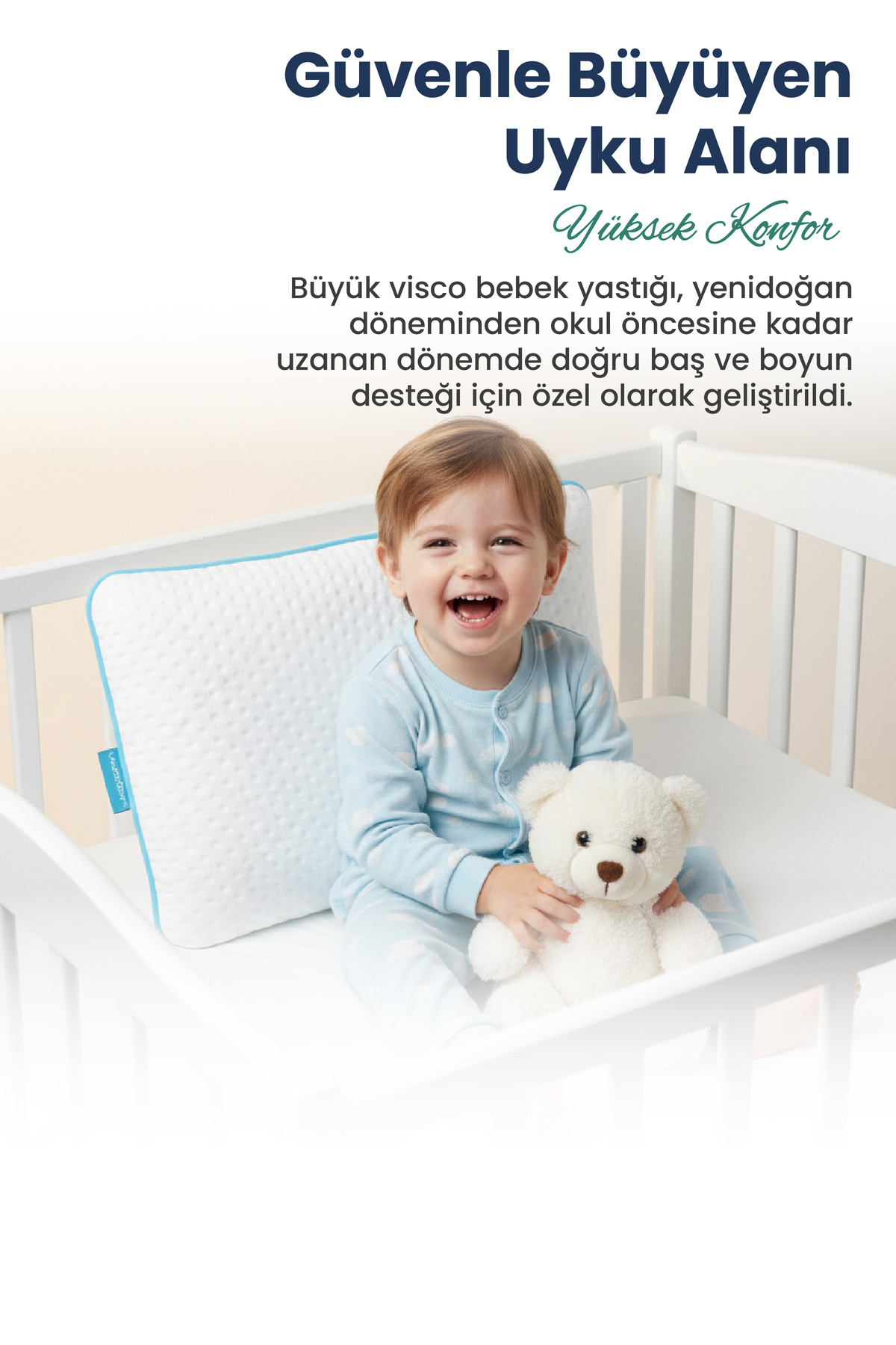 Viscofoam Ortopedik Bebek Yastığı Visco Bebek Yastığı 45 X 30 X 8 Cm fotoğrafı 3 (önizleme)