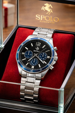 S.POLO HEDİYELİK ÇELİK KORDON GÜMÜŞ RENK ERKEK KOL SAATİ SEVGİLİLER GÜNÜ HEDİ...