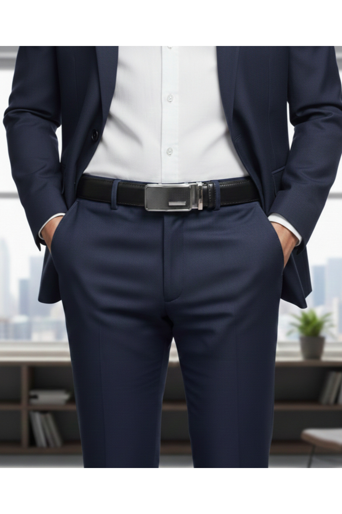 KASVA DERİ  3.5 Cm Otomatik Kemer - Görsel 3